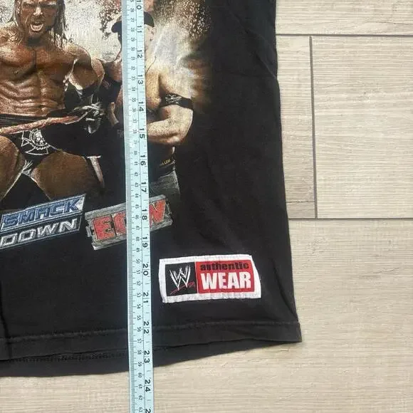 Rare! Vintage WWE Triple H RAW SmackDown ECW Wrestling T-Shirt Sz S/M Y2K M&O - Picture 4 of 5